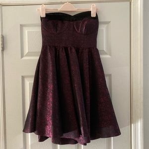 Anthropologie Mise En Scene Ruffian Dress Sz 2 - Wine Burgundy